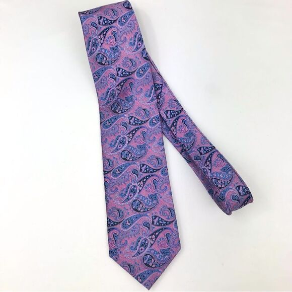Beau Brummel Soho Hand Made 100% Silk Paisley Neck Tie - Picture 1 of 9